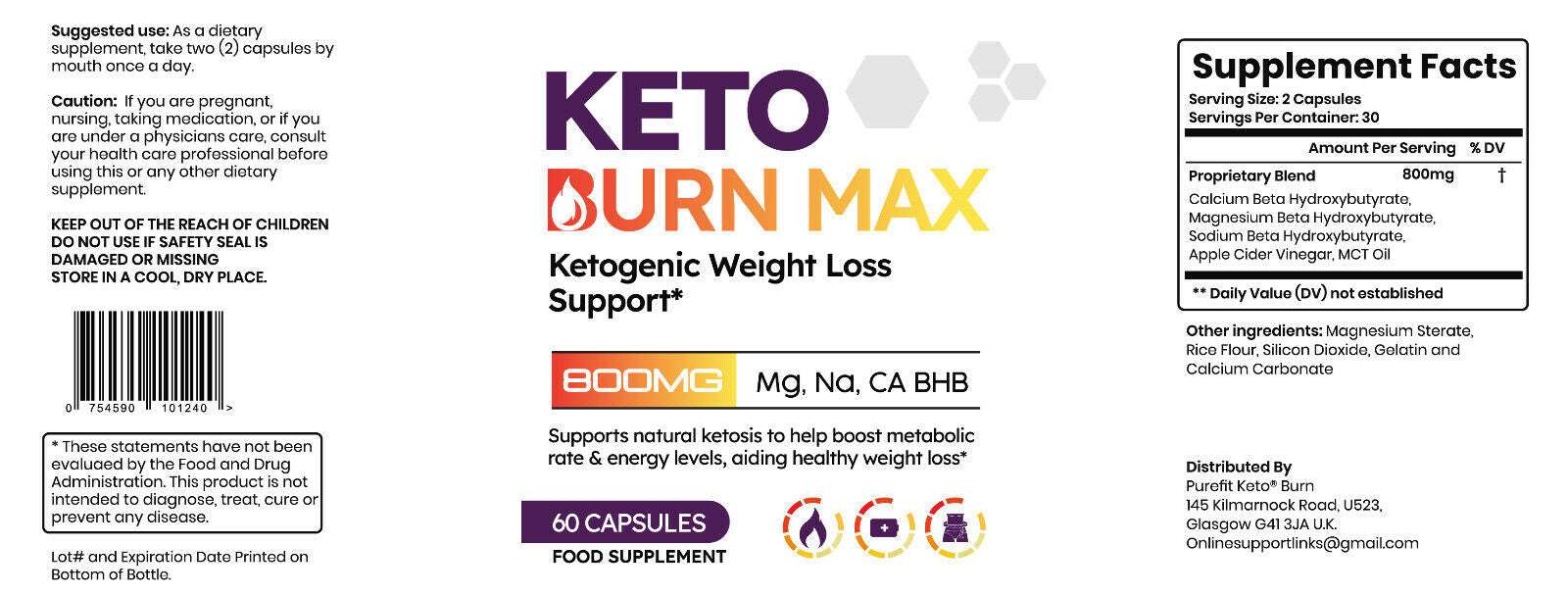 KETO BURN MAX STRONGEST KETO DIET PILLS WEIGHT LOSS KETOSIS BHB FAT BURNER